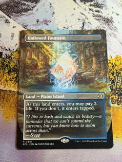 Hallowed Fountain (Borderless) 347 MTG NM - Lorwyn Eclipsed - Image 1
