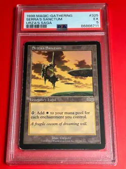 Magic the Gathering Urza's Saga 325 Serra's Sanctum PSA 5 - Image 1