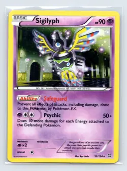 Pokemon TCG Sigilyph Dragons Exalted 52/124 Holo Holo Rare - Image 1