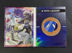 NON TCG Pokemon Elf Eif Origin Collection Booklet Metal Badge Gengar Morty - Image 1