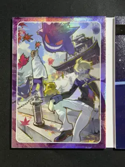 NON TCG Pokemon Elf Eif Origin Collection Booklet Metal Badge Gengar Morty - Image 2