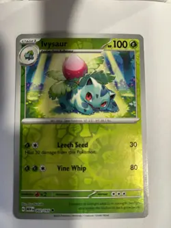 Ivysaur 002/165 Scarlet & Violet 151 Pokemon Reverse Holo Foil Rare - Image 1