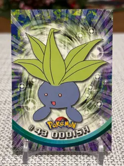 1999 Topps Pokemon #43 Oddish (TV Animation Series 1) 3rd Print Green Logo NM - Image 1