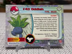 1999 Topps Pokemon #43 Oddish (TV Animation Series 1) 3rd Print Green Logo NM - Image 2