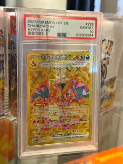 2023 POKEMON OBF EN-OBSIDIAN FLAMES HYPER RARE #228 CHARIZARD EX PSA 10 - Image 1