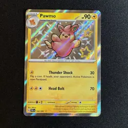 Pawmo 143/091 Shiny Rare Pokemon Scarlet & Violet - Paldean Fates - Image 1