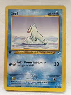 Pokemon 1st edition Seel Neo Destiny 81/105 NM -ShowYourCards- - Image 1