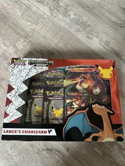 Pokemon TCG: Celebrations Collection Box - Lance's Charizard V - New & Sealed 820650809392 - Image 1