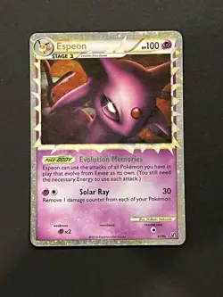 2010 Pokemon Undaunted ESPEON PRIME 81/90 Ultra Rare Holo HGSS - Image 1