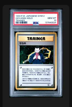 PSA 10 1999 Giovanni Holo Pokemon Japanese Gym 2 Trainer Vintage (New Certific) - Image 1