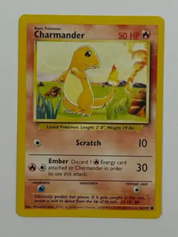 Pokemon TCG Charmander 046/102 Common Base Set HP - Image 1