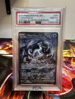 Pokemon TCG Chien-Pao EX Paldea Evolved Special Illustration Rare PSA 10 - Image 1