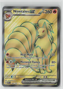 Pokemon Ninetales ex #186/165 SV: Scarlet & Violet 151 Near Mint or Better - Image 1