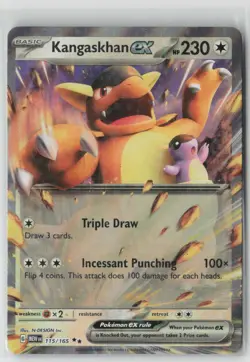 Pokemon Kangaskhan ex #115/165 SV: Scarlet & Violet 151 Near Mint or Better - Image 1