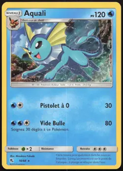 Carte Pokemon Aquali 18/68 Holo Destinees Occultes Francais - Image 1