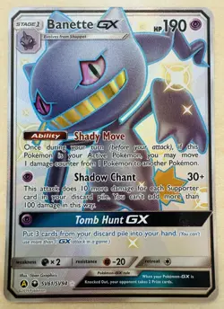 Banette GX SV61/SV94 - Hidden Fates Full Art Shiny Holo Rare Pokemon TCG [NM] - Image 1