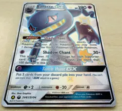 Banette GX SV61/SV94 - Hidden Fates Full Art Shiny Holo Rare Pokemon TCG [NM] - Image 2
