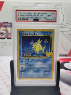 2021 Pokemon Shining Magikarp 66/64 Celebrations: Classic Collection Holo PSA 10 - Image 1
