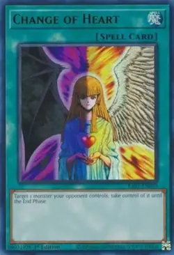 Yugioh! Change of Heart - RA01-EN050 - Ultra Rare - 1st Edition Near Mint, Engli - Image 1