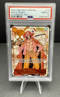 One Piece Emperors In The New World Gol D Roger OP09-118 SEC Alt Art PSA 10 ENG - Image 1