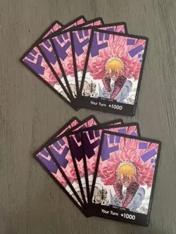 Don Donquixote Doflamingo OP10 Royal Blood One Piece English Playset x10 NM! - Image 1