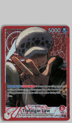 Trafalgar Law OP14-001 Leader Alt Art OP-14 The Azure Seas Seven One Piece TCG - Image 1