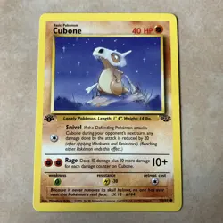 1999 Pokemon TCG Cubone Jungle Card 50/64 Regular Common 1st Edition - Image 1