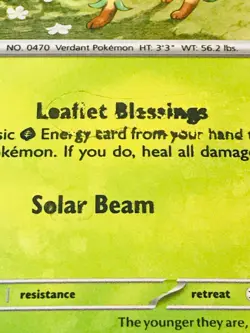 Pokemon Print Error Card Leafeon Prismatic Evolutions 005/131 Holo Read Desc 🍃 - Image 2