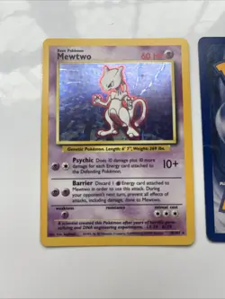 2x Mewto-Holo 10/102 1999 Base Set Card Good Condition Vintage Pokemon - Image 4
