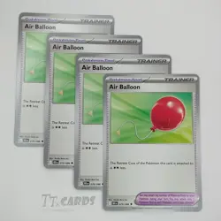 Air Balloon 079/086 x4 Playset 4x - Pokemon TCG SV Black Bolt BLK - 4 Card Set - Image 1