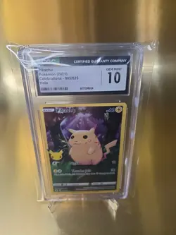 CGC 10 Pokemon Pikachu 005/025 Celebrations Full Art Gem Mint Card 25th - Image 1