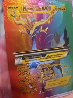 M Xerneas EX Rainbow Foil Fan Art Textured Vinyl Collector Pokemon Card 159/300 - Image 4