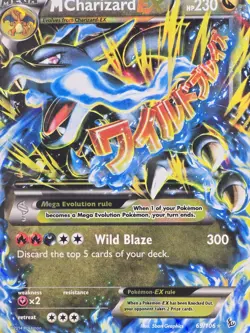 Pokemon Card Mega M Charizard EX 69/106 XY Flashfire Holo Foil Rare Graded PSA 8 - Image 5