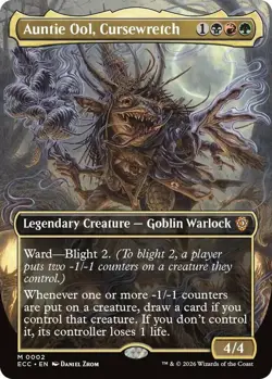 x1 Auntie Ool, Cursewretch - Borderless M MTG Commander: Lorwyn Eclipsed M/NM, E - Image 1