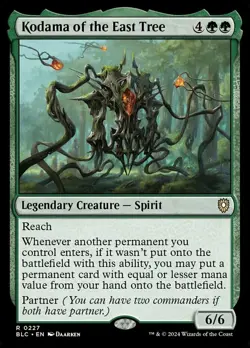 Kodama of the East Tree Magic mtg Light Play, English Commander Bloomburrow x1 - Image 1