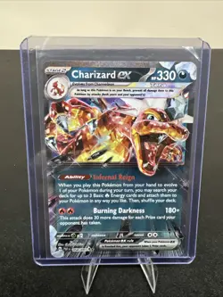 Pokemon TCG Charizard EX 054/091 SV04.5 Paldean Fates Double Rare NM Condition - Image 1