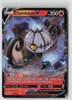 Pokemon Chandelure V #039/264 SWSH08: Fusion Strike Near Mint or Better - Image 1