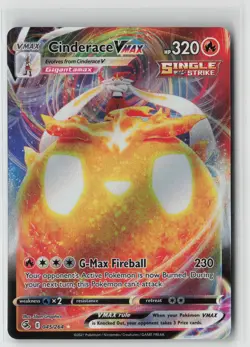 Pokemon Cinderace VMAX #045/264 SWSH08: Fusion Strike Near Mint or Better - Image 1