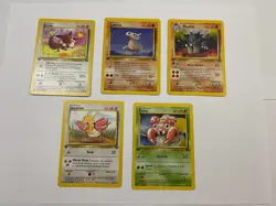 First 1st Edition Pokemon Jungle Lot Pikachu Eevee Spearow Paras Rhydon - Image 1