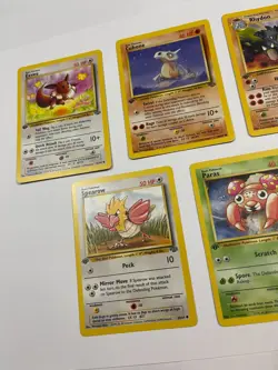 First 1st Edition Pokemon Jungle Lot Pikachu Eevee Spearow Paras Rhydon - Image 3