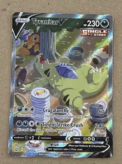Tyranitar V (Alternate Full Art) 155/163 Swsh05: Battle Styles Holo (NM) Pokemon - Image 1