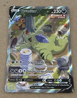 Tyranitar V (Alternate Full Art) 155/163 Swsh05: Battle Styles Holo (NM) Pokemon - Image 2