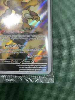 Pokemon TCG: Alakazam MEP 009 Pokemon Center Stamped Black Star Promo SEALED - Image 2