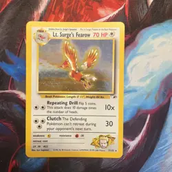 Pokemon TCG Gym Heroes Lt. Surge’s Fearow 7/132 Holo Vintage Rare - Image 1
