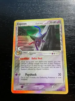 Pokemon Ultra Rare Rev-Holo Espeon 4/113 Delta Species Excellent/Lighty Played - Image 1