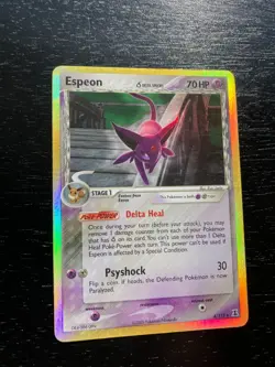 Pokemon Ultra Rare Rev-Holo Espeon 4/113 Delta Species Excellent/Lighty Played - Image 2