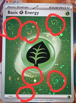 Pokemon S&V 151 Basic Grass Energy 5Xswirls HD Cosmos Holo 🔥NM - Image 1