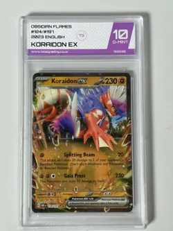 Total Graded 10 Gem Mint 2023 Pokemon Obsidian Flames Koraidon EX #124/197 - Image 1