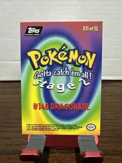 1999 DragonairTopps Pokemon Movie Edition Black Logo E11 of 12 Non Holo - Image 2