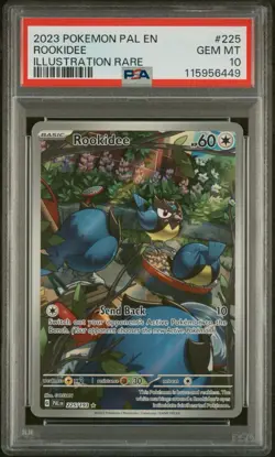2023 POKEMON PAL EN-PALDEA EVOLVED ILLUSTRATION RARE #225 ROOKIDEE PSA 10 - Image 1